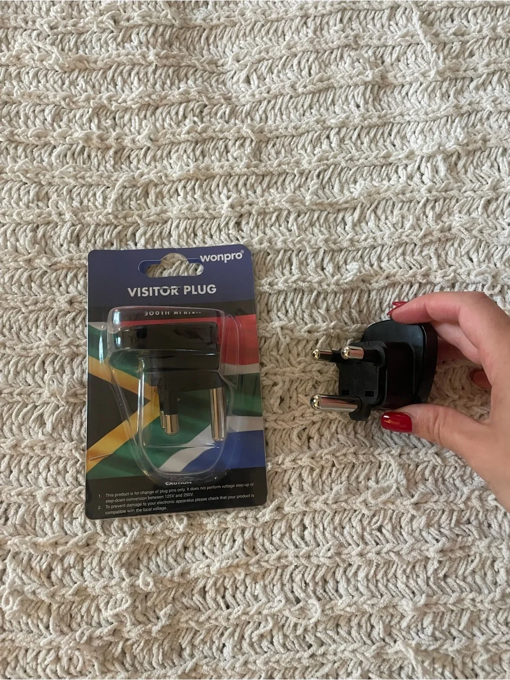 South Africa Black Visitor Travel Plug Adapter - Pack of 2